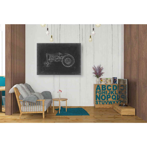 Image of 'Tractor Blueprint I' by Ethan Harper Canvas Wall Art,34 x 26