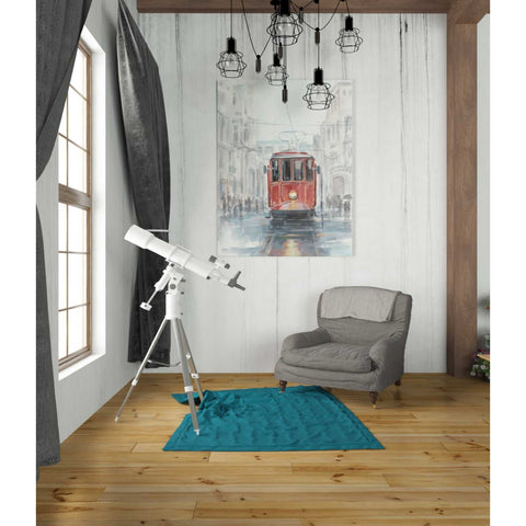 Image of 'Watercolor Streetcar Study I' by Ethan Harper Canvas Wall Art,26 x 34