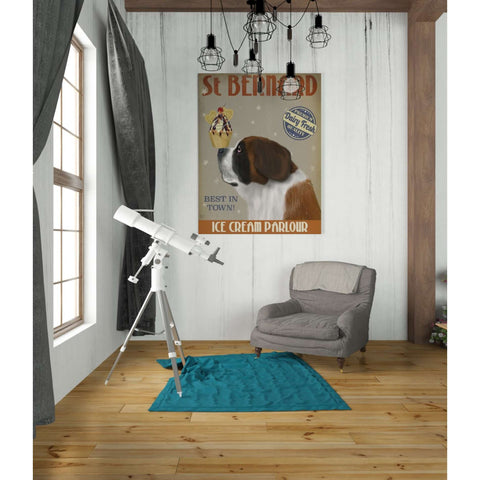 Image of 'St Bernard Ice Cream,' by Fab Funky, Giclee Canvas Wall Art