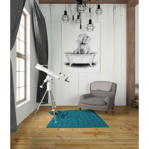 Image of 'Elephant in Tub' by Rachel Nieman, Canvas Wall Art,26 x 34