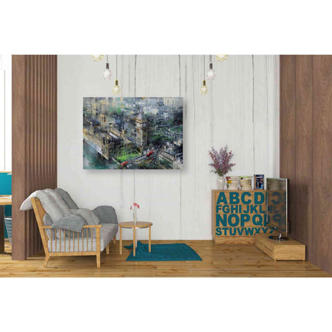 Image of 'London Green - Big Ben' by Mark Lague, Canvas Wall Art,34 x 26