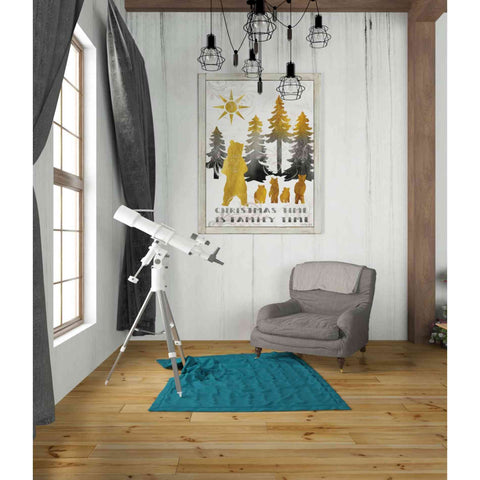 Image of 'Christmas Time is Family Time Bear Family' by Cindy Jacobs, Canvas Wall Art,26 x 34