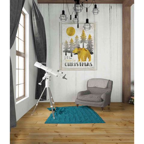 Image of 'Merry Christmas and Happy New Year Bear Family' by Cindy Jacobs, Canvas Wall Art,26 x 34