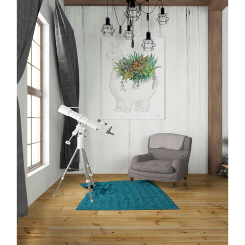 Image of 'Proud Llama Pot II' by Cindy Jacobs, Canvas Wall Art,26 x 34