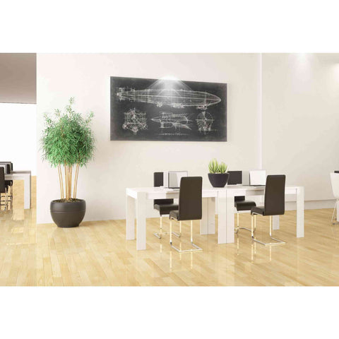 Image of 'Airship Blueprint' by Ethan Harper Canvas Wall Art,60 x 30