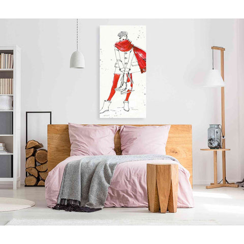 Image of 'Winter Fashion IV' by Anne Tavoletti, Canvas Wall Art,30 x 60