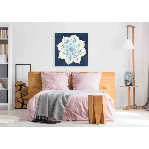 Image of 'Jaipur VI Navy' by Danhui Nai, Canvas Wall Art,37 x 37