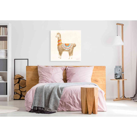 Image of 'Festive Llama IV' by Danhui Nai, Canvas Wall Art,37 x 37