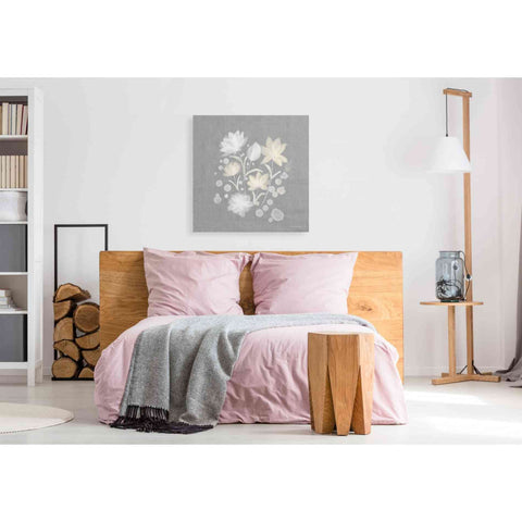 Image of 'Flower Bunch on Linen II' by Bluebird Barn, Canvas Wall Art,37 x 37