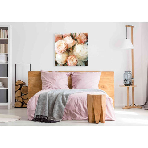 Image of 'English Rose Garden' by Bluebird Barn, Canvas Wall Art,37 x 37