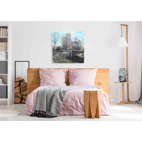 Image of 'Notre Dame on the Seine' by Mark Lague, Canvas Wall Art,37 x 37