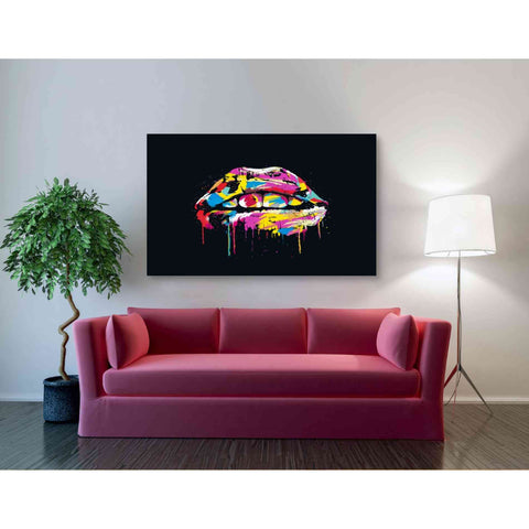 Image of 'Colorful Lips' by Balazs Solti, Giclee Canvas Wall Art