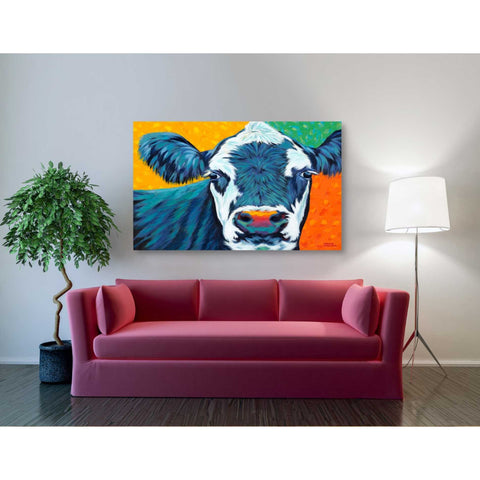 Image of 'Colorful Country Cows I' by Carolee Vitaletti, Giclee Canvas Wall Art
