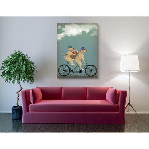 Image of 'Yellow Labrador Tandem,' by Fab Funky, Giclee Canvas Wall Art