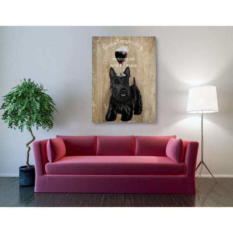 Image of 'Dog Au Vin, Scottish Terrier' by Fab Funky, Giclee Canvas Wall Art