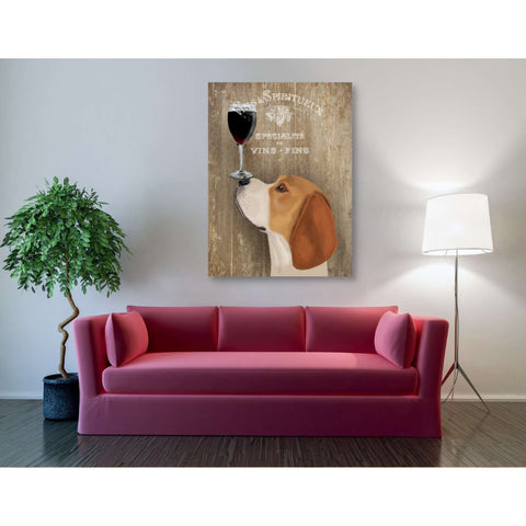 Image of 'Dog Au Vin Beagle' by Fab Funky, Giclee Canvas Wall Art