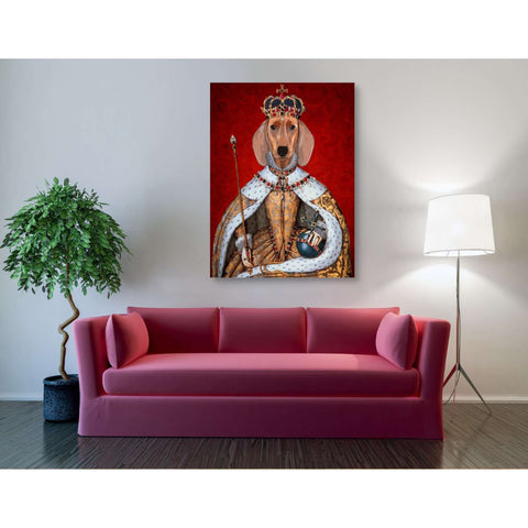Image of 'Dachshund Queen' by Fab Funky, Giclee Canvas Wall Art