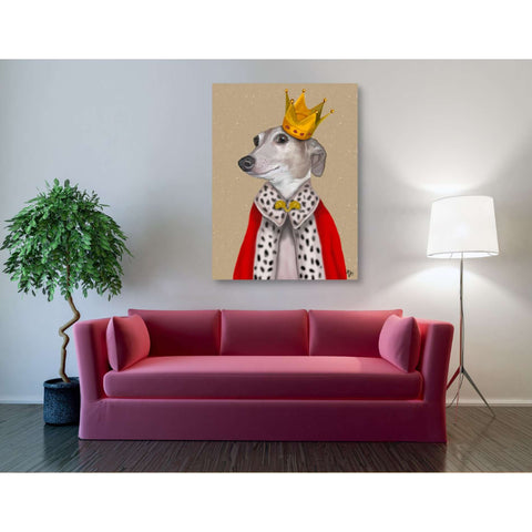 Image of 'Greyhound Queen' by Fab Funky, Giclee Canvas Wall Art