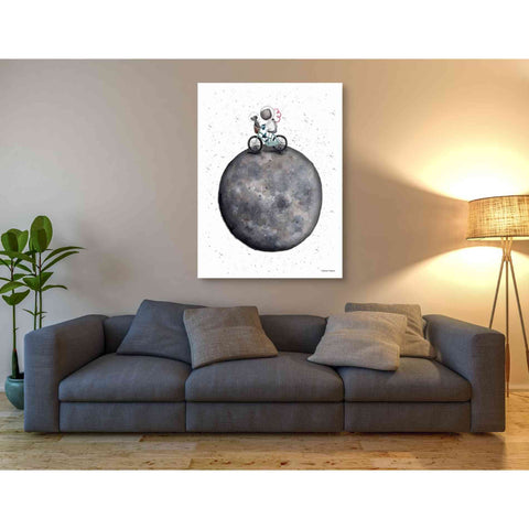 Image of 'Bike on Moon' by Rachel Nieman, Canvas Wall Art,40 x 54