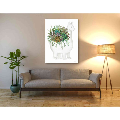 Image of 'Proud Llama Pot I' by Cindy Jacobs, Canvas Wall Art,40 x 54