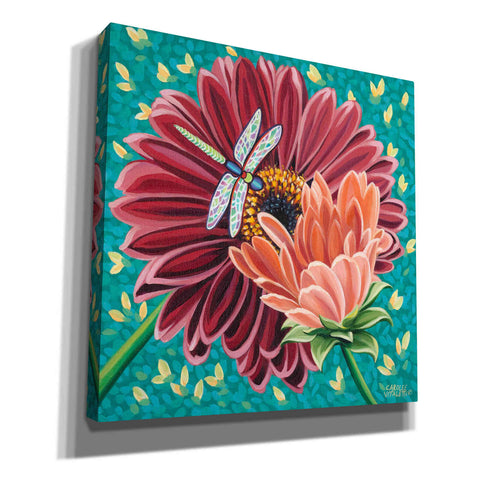 Image of 'Dragonfly on Blooms II' by Carolee Vitaletti, Giclee Canvas Wall Art