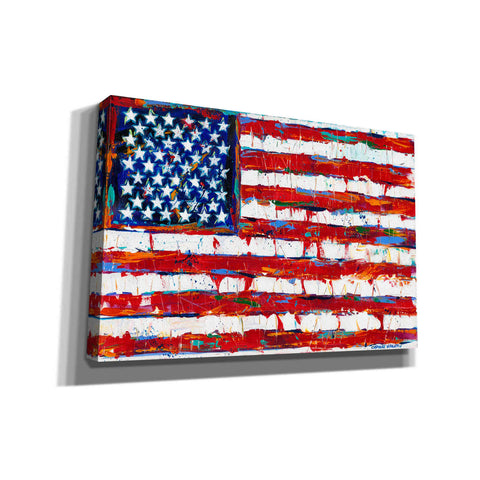 Image of 'Dramatic Stars & Stripes' by Carolee Vitaletti Giclee Canvas Wall Art
