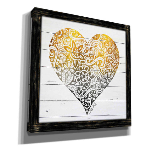 Image of 'Zen Season's Greeting Heart' by Cindy Jacobs, Canvas Wall Art,Size 1 Square