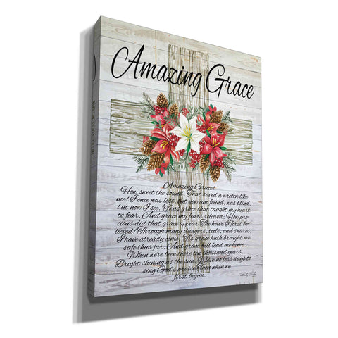 Image of 'Amazing Grace Christmas Cross' by Cindy Jacobs, Canvas Wall Art,Size C Portrait
