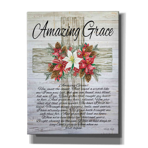 Image of 'Amazing Grace Christmas Cross' by Cindy Jacobs, Canvas Wall Art,Size C Portrait