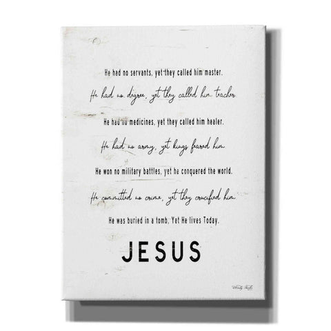 Image of 'Jesus' by Cindy Jacobs, Canvas Wall Art,Size B Portrait
