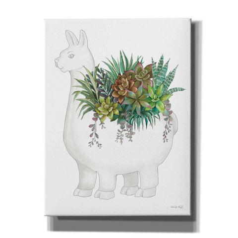 Image of 'Proud Llama Pot II' by Cindy Jacobs, Canvas Wall Art,Size B Portrait