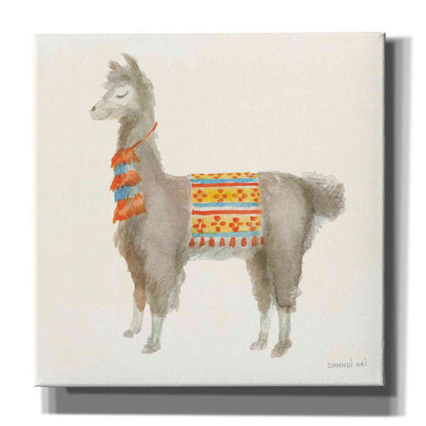 Image of 'Festive Llama II' by Danhui Nai, Canvas Wall Art,Size 1 Sqaure
