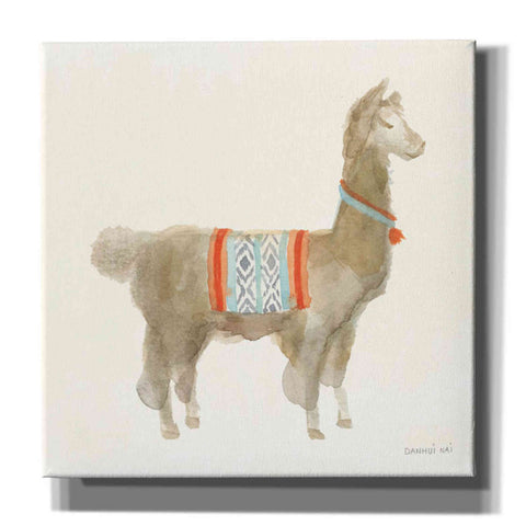 Image of 'Festive Llama III' by Danhui Nai, Canvas Wall Art,Size 1 Sqaure