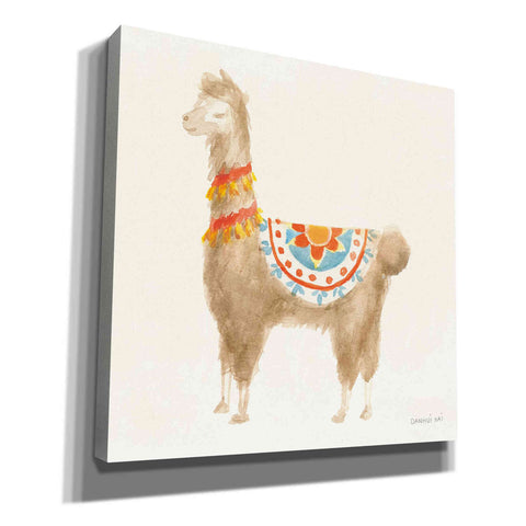 Image of 'Festive Llama IV' by Danhui Nai, Canvas Wall Art,Size 1 Sqaure