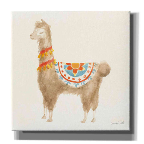 Image of 'Festive Llama IV' by Danhui Nai, Canvas Wall Art,Size 1 Sqaure