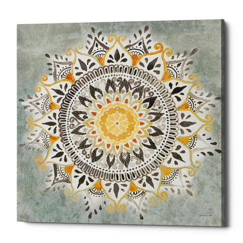 Image of 'Mandala Delight I Yellow Grey' by Danhui Nai, Canvas Wall Art