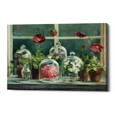 Image of 'Purple Poppies Windowsill Crop' by Danhui Nai, Canvas Wall Art