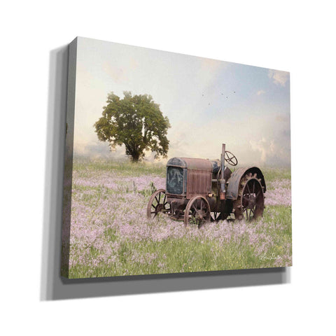 Image of 'Tractor at Sunset' by Lori Deiter, Canvas Wall Art,Size C Landscape