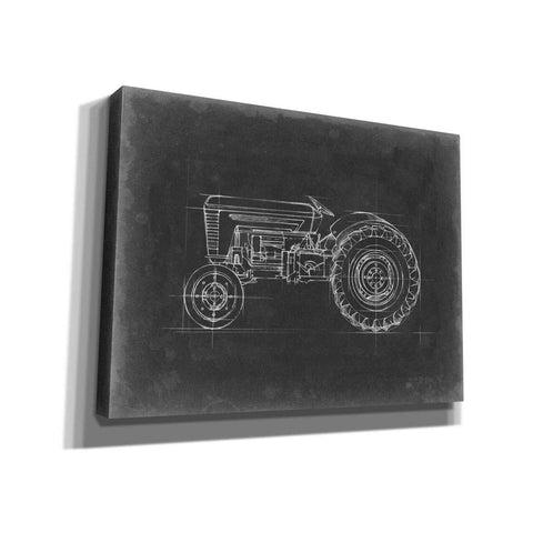 Image of 'Tractor Blueprint I' by Ethan Harper Canvas Wall Art,Size B Landscape