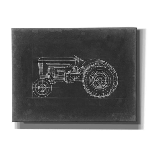 Image of 'Tractor Blueprint I' by Ethan Harper Canvas Wall Art,Size B Landscape