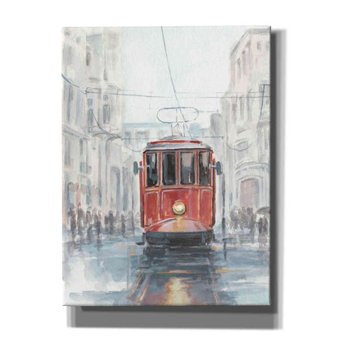 Image of 'Watercolor Streetcar Study I' by Ethan Harper Canvas Wall Art,Size B Portrait