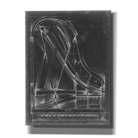 Image of 'Grand Piano Diagram' by Ethan Harper Canvas Wall Art,Size C Portrait