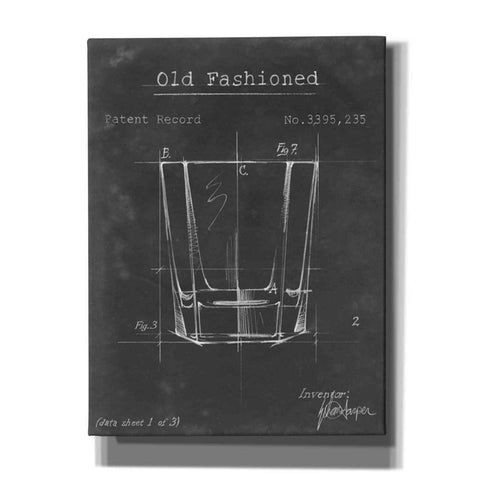 Image of 'Barware Blueprint I' by Ethan Harper Canvas Wall Art,Size C Portrait