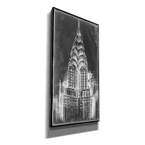 Image of 'Chrysler Blueprint' by Ethan Harper Canvas Wall Art,Size 2 Landscape
