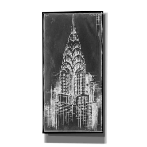 Image of 'Chrysler Blueprint' by Ethan Harper Canvas Wall Art,Size 2 Landscape
