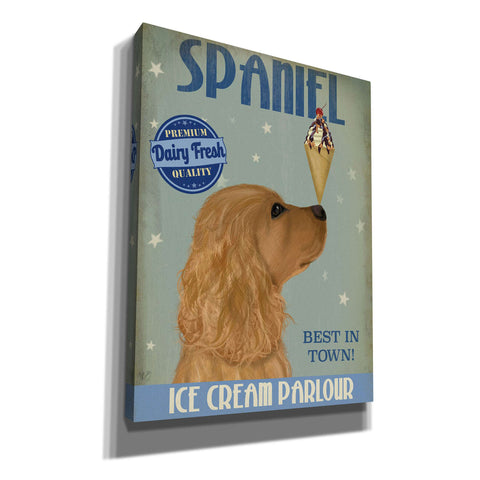 Image of 'Cocker Spaniel, Golden, Ice Cream,' by Fab Funky, Giclee Canvas Wall Art
