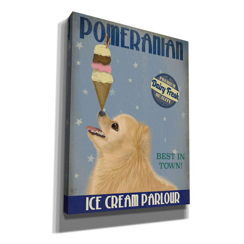 Image of 'Pomeranian Ice Cream,' by Fab Funky, Giclee Canvas Wall Art