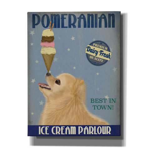 Image of 'Pomeranian Ice Cream,' by Fab Funky, Giclee Canvas Wall Art