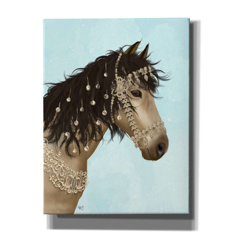 Image of 'Horse Buckskin with Jewelled Bridle' by Fab Funky, Giclee Canvas Wall Art