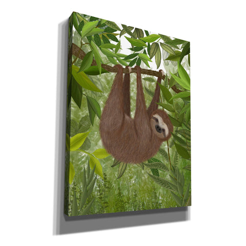 Image of 'Sloth Hanging Around' by Fab Funky, Giclee Canvas Wall Art